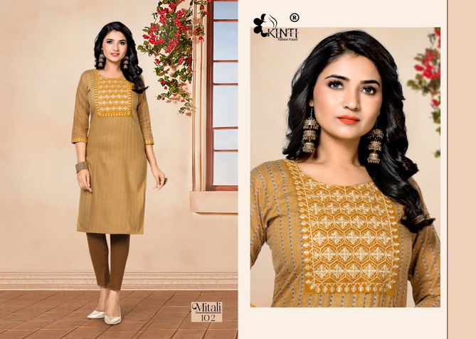 Kinti Mitali Casual Daily Wear Wholesale Cotton Kurtis Catalog
